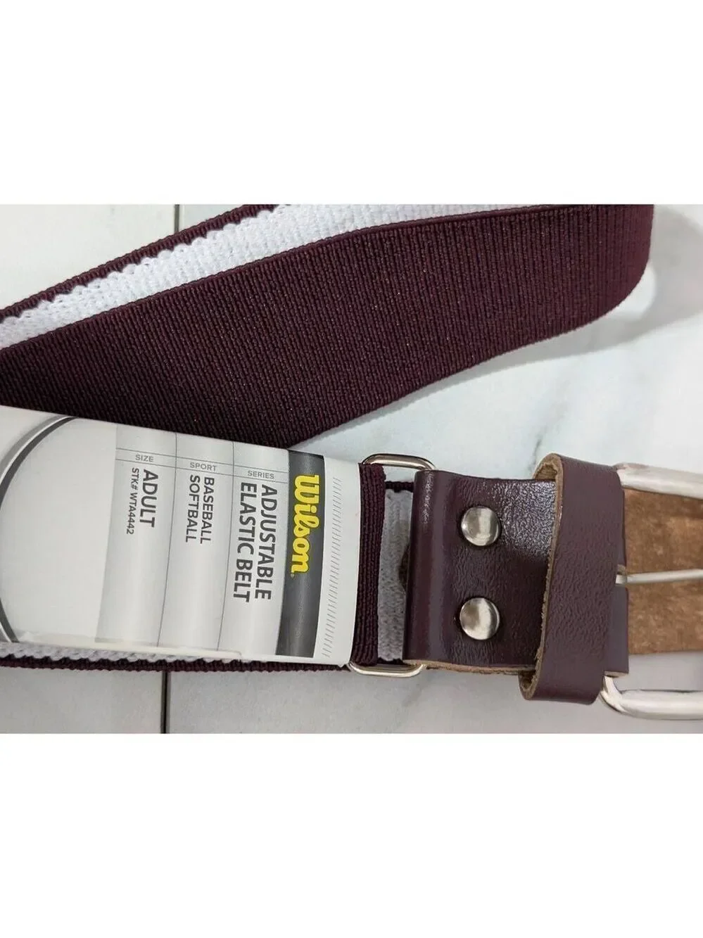 Wilson Unisex Red Burgundy Adult Adjustable Softball Baseball Belts NWT